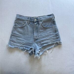 Agolde Parker Denim Cut Off Shorts